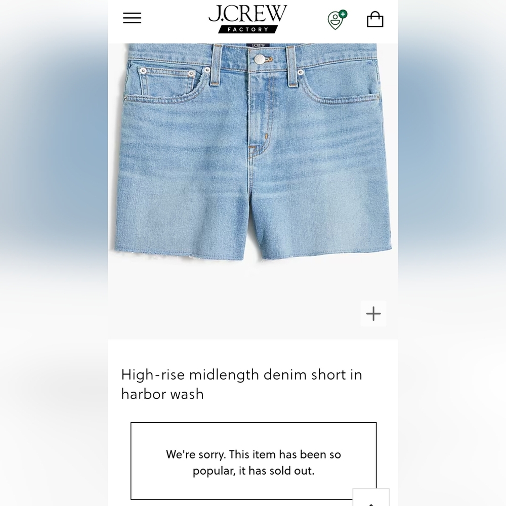 J. Crew Light Wash Denim Jean Shorts